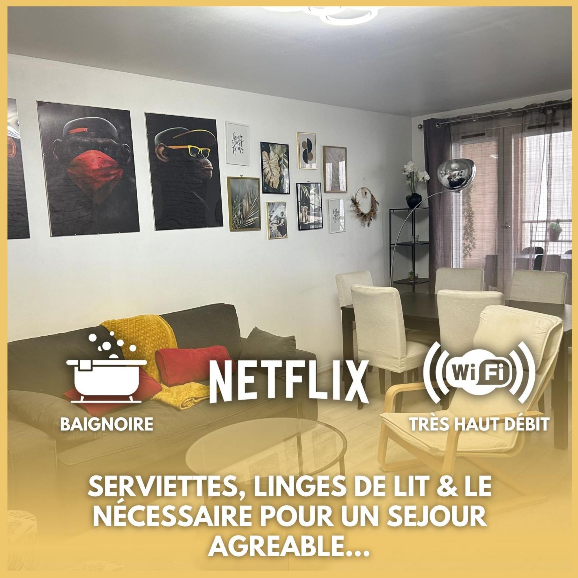 Appartement - Proche Rer - 2 Chambres & 4 Lits Double - Paris Orly Courcouronnes Exterior foto